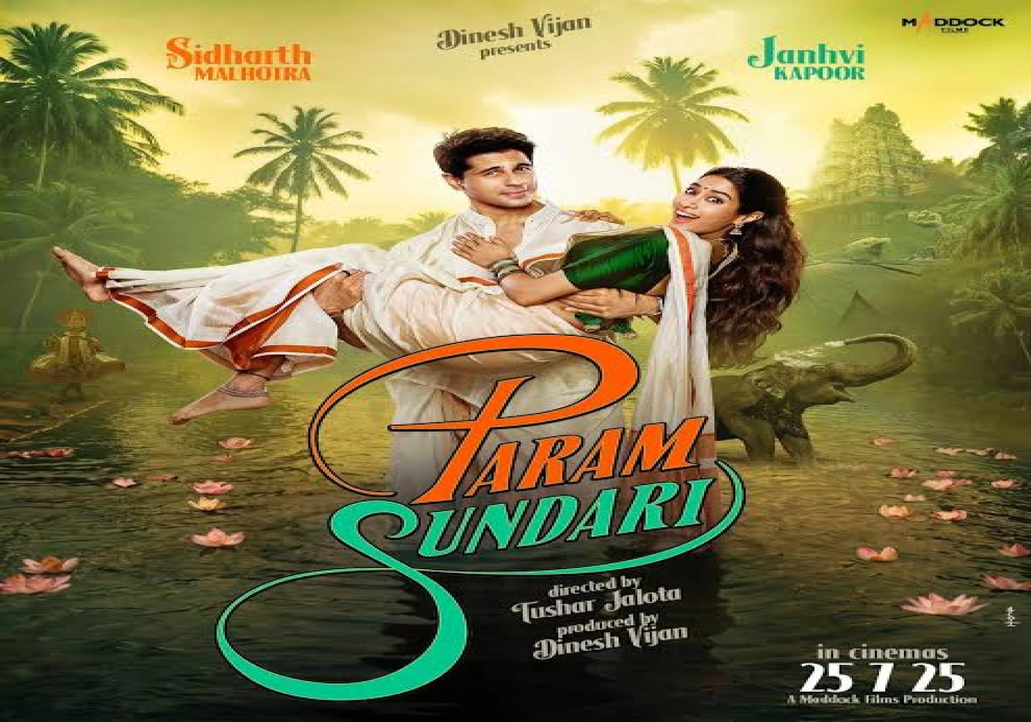 Sidharth Malhotra & Janhvi Kapoor Wrap Up Kerala Schedule of Param Sundari